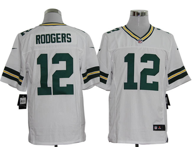 Size 60 4XL-Aaron Rodgers Green Bay Packers #12 White Stitched Nike Elite NFL Jerseys