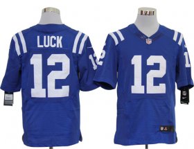 Size 60 4XL-Andrew Luck Indianapolis Colts #12 Blue Stitched Nike Elite NFL Jerseys