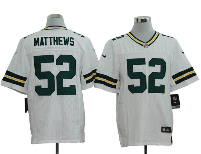 Size 60 4XL-Clay Matthews Green Bay Packers #52 White Stitched Nike Elite NFL Jerseys