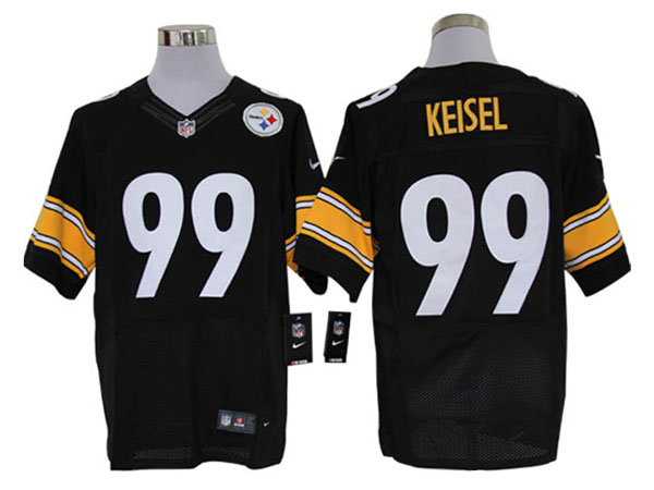 Size 60 4XL-Pittsburgh Steelers #99 Brett Keisel Black Stitched Nike Elite NFL Jerseys