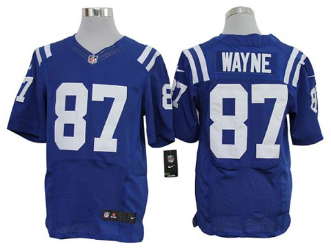 Size 60 4XL-Reggie Wayne Indianapolis Colts #87 Blue Stitched Nike Elite NFL Jerseys