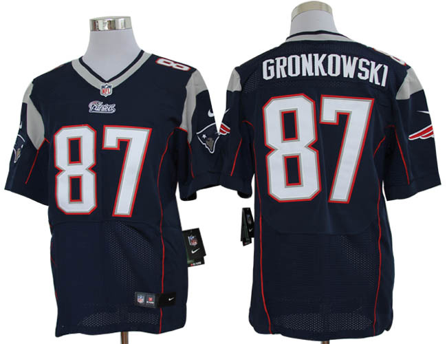 Size 60 4XL-Rob Gronkowski New England Patriots #87 Blue Stitched Nike Elite NFL Jerseys