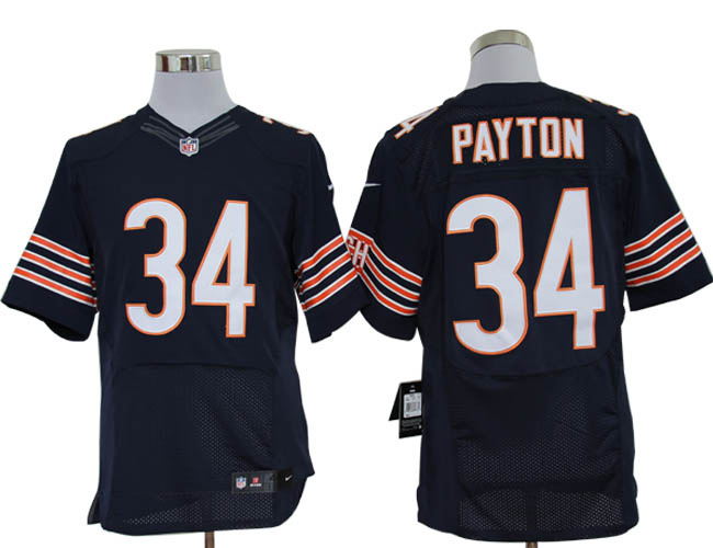 Size 60 4XL-Walter Payton Chicago Bears #34 Blue Stitched Nike Elite NFL Jerseys