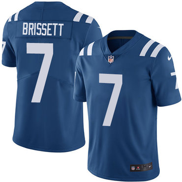 Nike Indianapolis Colts #7 Jacoby Brissett Royal Blue Team Color Men's Stitched NFL Vapor Untouchable Limited Jersey