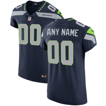 Men's Seattle Seahawks Nike Navy Vapor Untouchable Custom Elite Jersey