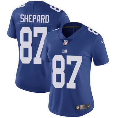 Women's Nike Giants #87 Sterling Shepard Royal Blue Team Color Stitched NFL Vapor Untouchable Limited Jersey