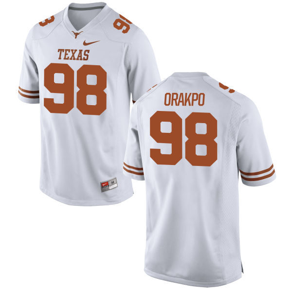 Men's Texas Longhorns 98 Brian Orakpo White Nike College Jersey