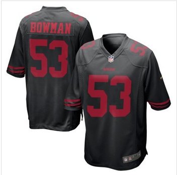 New San Francisco 49ers #53 NaVorro Bowman Black Alternate Game Jersey