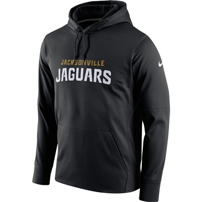 Men's Jacksonville Jaguars Nike Black Circuit Wordmark Essential Performance Pullover Hoodie