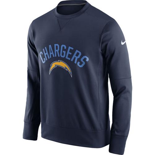 Men's Los Angeles Chargers Nike Navy Sideline Circuit Performance Sweatshirt