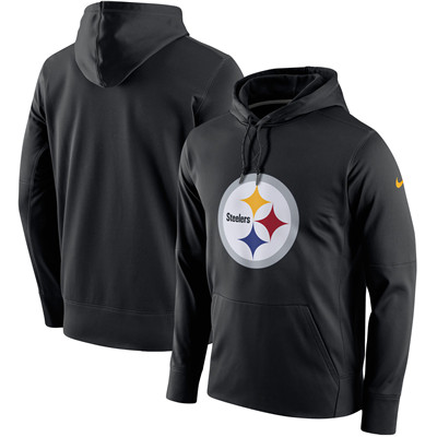 Men's Pittsburgh Steelers Nike Black Circuit Logo Essential Performance Hoodie