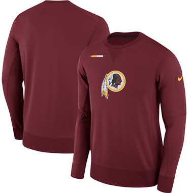 Men's Washington Redskins Nike Burgundy Sideline Team Logo Performance Sweatshirt