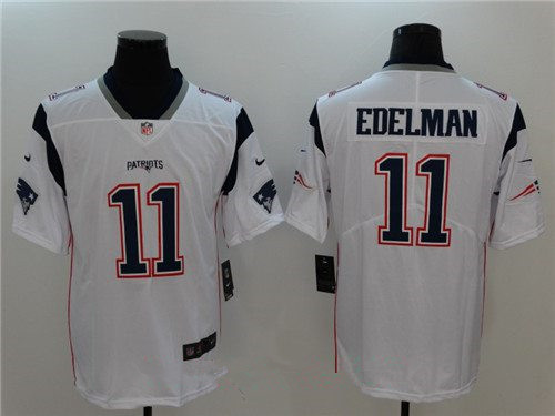 Men's New England Patriots #11 Julian Edelman White 2017 Vapor Untouchable Stitched NFL Nike Limited Jersey