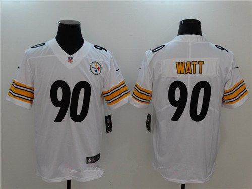 Men's Pittsburgh Steelers #90 T. J. Watt White 2017 Vapor Untouchable Stitched NFL Nike Limited Jersey