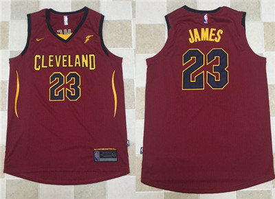 Nike NBA Cleveland Cavaliers #23 LeBron James Jersey 2017-18 New Season Wine Red Jersey