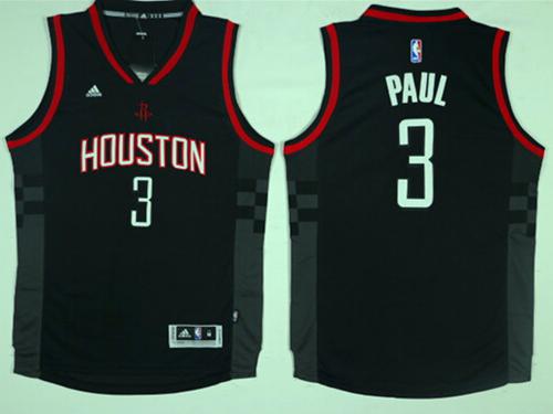 Houston Rockets #3 Chris Paul Black Alternate Stitched NBA Jersey