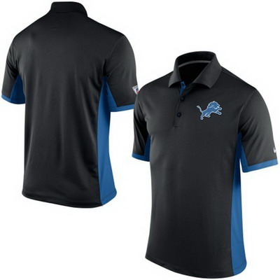 Men's Detroit Lions Nike Black Team Issue Performance Polo