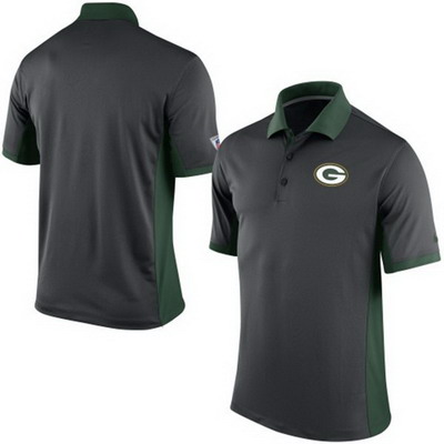 Men's Green Bay Packers Nike Charcoal Team Issue Performance Polo