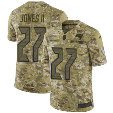 Nike Buccaneers #27 Ronald Jones II Camo Men's Stitched NFL Limited 2018 Salute To Service Jersey