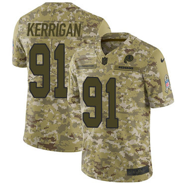 Nike Redskins #91 Ryan Kerrigan Camo Men's Stitched NFL Limited 2018 Salute To Service Jersey