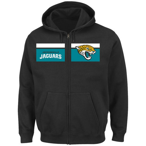 Jacksonville Jaguars Majestic Touchback Full-Zip Hoodie - Black