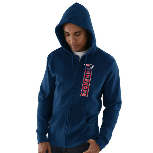 New England Patriots Hook and Ladder Full-Zip Hoodie - Navy