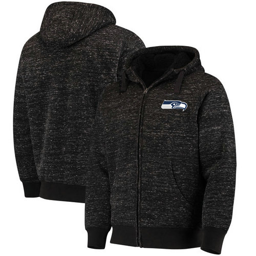 Seattle Seahawks G-III Sports by Carl Banks Discovery Sherpa Full-Zip Jacket - Heathered Black