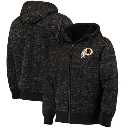 Washington Redskins G-III Sports by Carl Banks Discovery Sherpa Full-Zip Jacket - Heathered Black