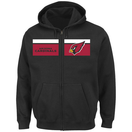 Arizona Cardinals Majestic Touchback Full-Zip Hoodie - Black