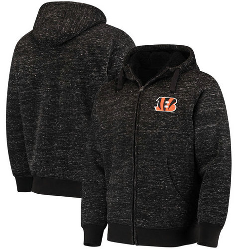 Cincinnati Bengals G-III Sports by Carl Banks Discovery Sherpa Full-Zip Jacket - Heathered Black