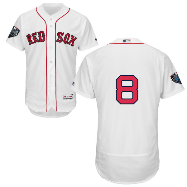 Red Sox #8 Carl Yastrzemski White Flexbase Authentic Collection 2018 World Series Stitched MLB Jersey