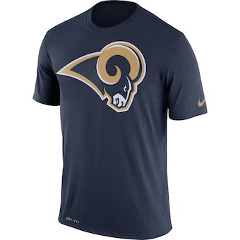 Men's Los Angeles Rams Nike Navy Legend Logo Essential 3 Performance T-Shirt