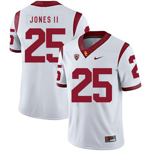 USC Trojans 25 Ronald Jones II White College Football Jersey