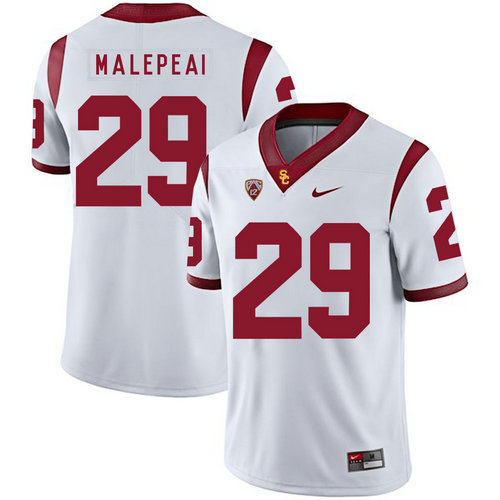 USC Trojans 29 Vavae Malepeai White College Football Jersey