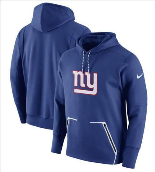 Men's New York Giants Nike Royal Champ Drive Vapor Speed Performance Pullover Hoodie