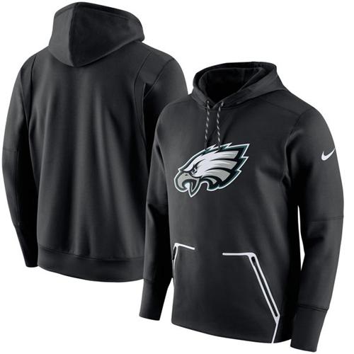 Men's Philadelphia Eagles Nike Black Champ Drive Vapor Speed Pullover Hoodie