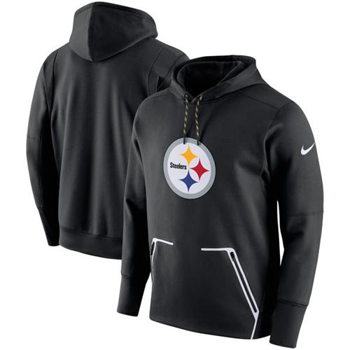 Men's Pittsburgh Steelers Nike Black Champ Drive Vapor Speed Pullover Hoodie