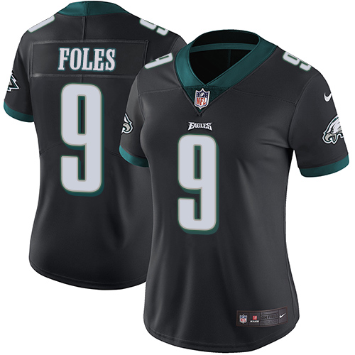 Women's Nike Philadelphia Eagles #9 Nick Foles Black Alternate Stitched NFL Vapor Untouchable Limited Jersey