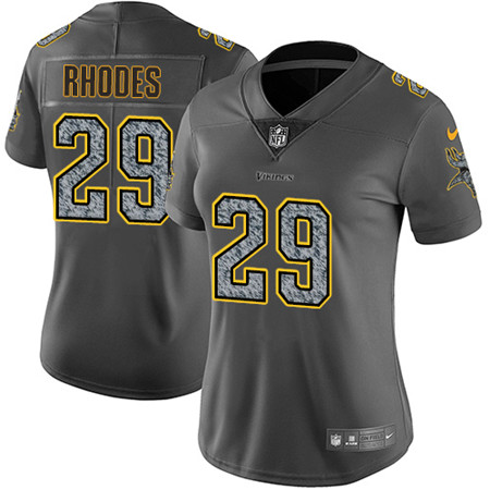 Women's Nike Minnesota Vikings #29 Xavier Rhodes Gray Static NFL Vapor Untouchable Game Jersey