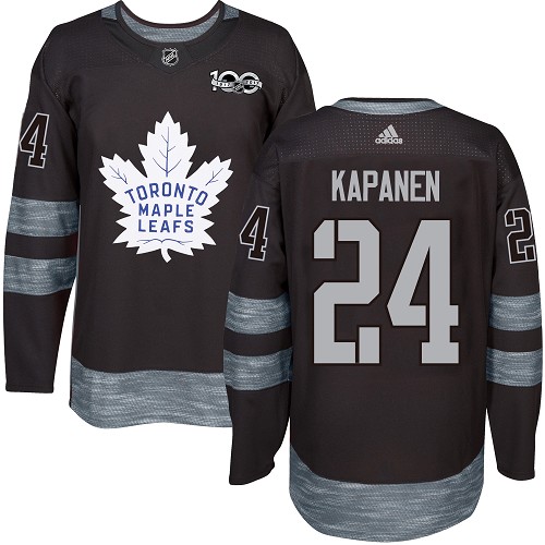 Adidas Toronto Maple Leafs #24 Kasperi Kapanen Black 1917-2017 100th Anniversary NHL Men's Jersey