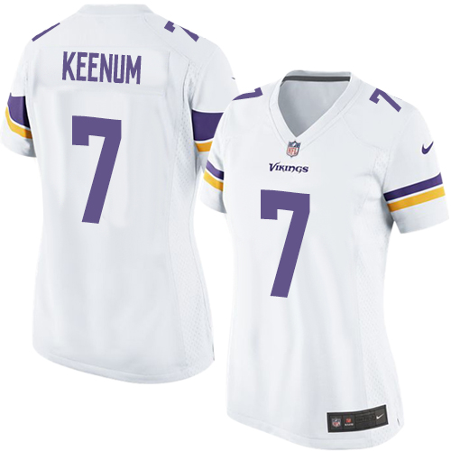 Women's Nike Minnesota Vikings #7 Case Keenum Game White NFL Jersey