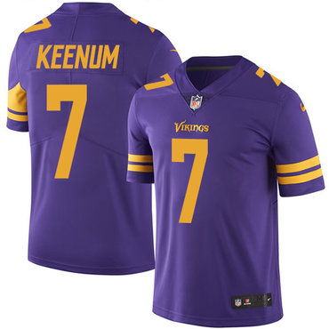 Youth Nike Minnesota Vikings #7 Case Keenum Limited Purple Rush Vapor Untouchable NFL Jersey