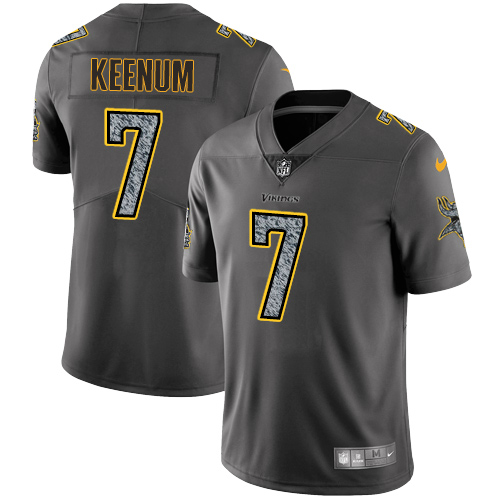 Youth Nike Minnesota Vikings #7 Case Keenum Gray Static Vapor Untouchable Limited NFL Jersey