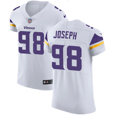 Men's Nike Minnesota Vikings #98 Linval Joseph White Stitched NFL Vapor Untouchable Elite Jersey