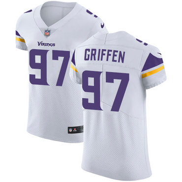 Men's Nike Minnesota Vikings #97 Everson Griffen White Stitched NFL Vapor Untouchable Elite Jersey