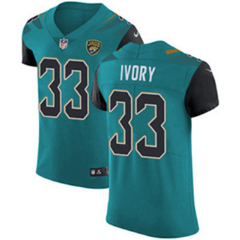 Men's Nike Jacksonville Jaguars #33 Chris Ivory Teal Green Team Color Stitched NFL Vapor Untouchable Elite Jersey