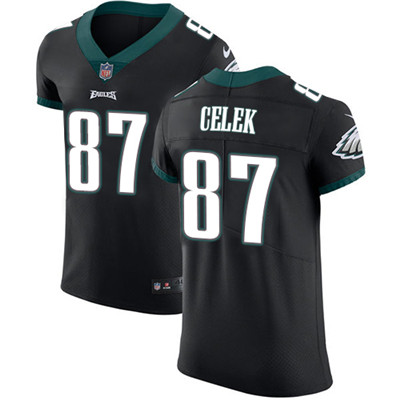 Men's Nike Philadelphia Eagles #87 Brent Celek Black Alternate Stitched NFL Vapor Untouchable Elite Jersey