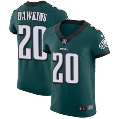 Men's Nike Philadelphia Eagles #20 Brian Dawkins Midnight Green Team Color Stitched NFL Vapor Untouchable Elite Jersey