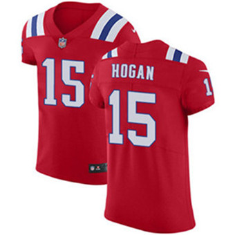 Men's Nike New England Patriots #15 Chris Hogan Red Alternate Stitched NFL Vapor Untouchable Elite Jersey