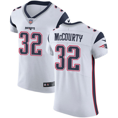 Men's Nike New England Patriots #32 Devin McCourty White Stitched NFL Vapor Untouchable Elite Jersey